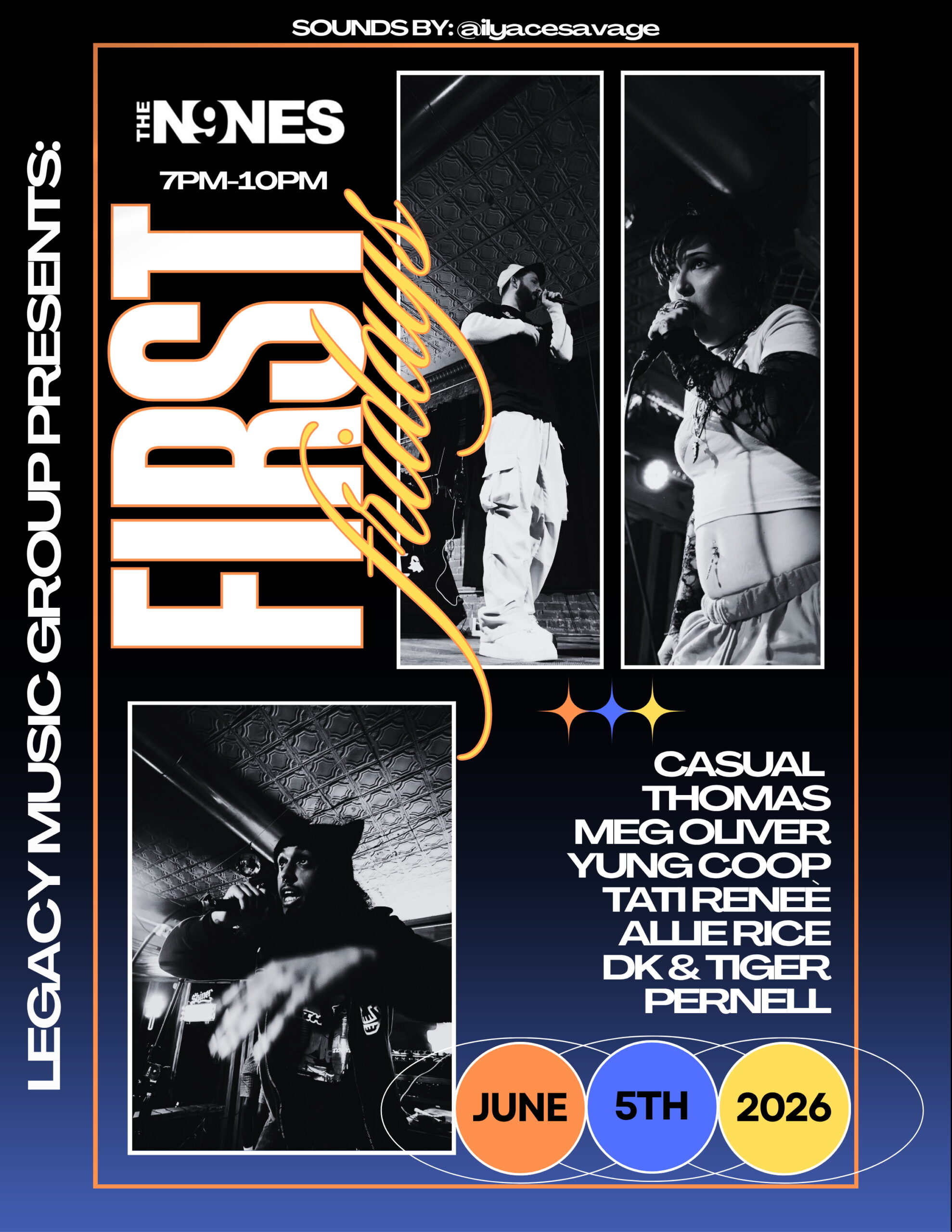 Teal Simple Night Concert Festival Flyer – 1 | The Nines Bar